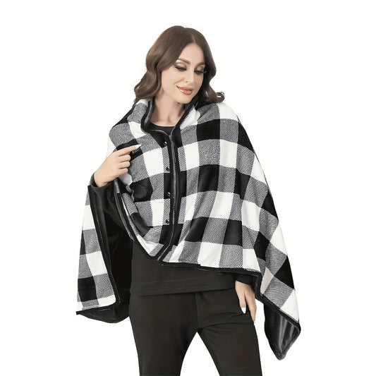 Buttoned Flannel Wrap